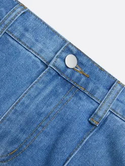 Distressing Loose Casual Plain Jeans