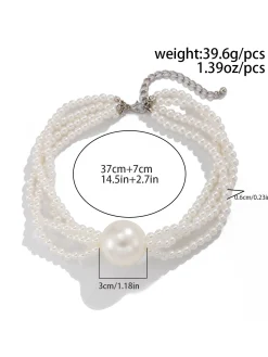 Elegant Beaded Multi-layer Necklace
