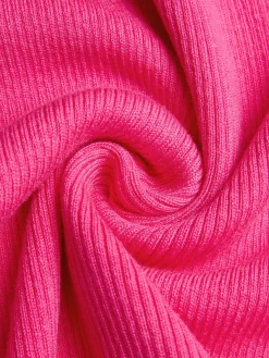 Elegant Belted Turtleneck Knit Midi Dress