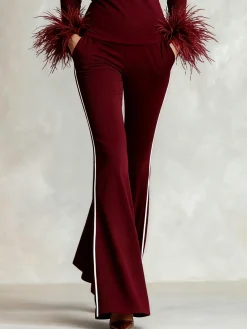 Elegant Color Block Straight Pants