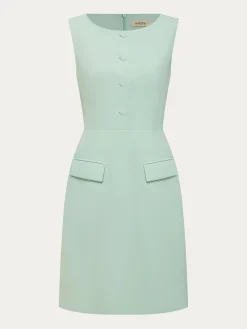 Elegant Crew Neck Dress With No