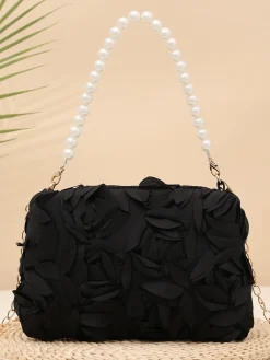 Elegant 3D Floral Clutch Bag