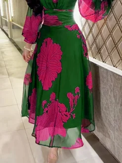 Elegant Floral A-line Skirt