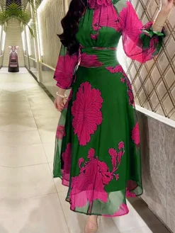 Elegant Floral A-line Skirt