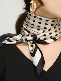 Elegant Geometric Silk Scarf