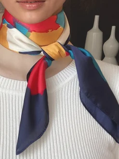 Elegant Geometric Silk Scarf