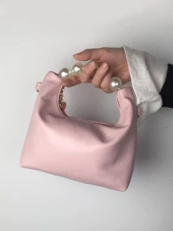 Elegant Imitation Pearl Handbag Thin Chain Strap Crossbody Bag