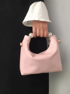 Elegant Imitation Pearl Handbag Thin Chain Strap Crossbody Bag
