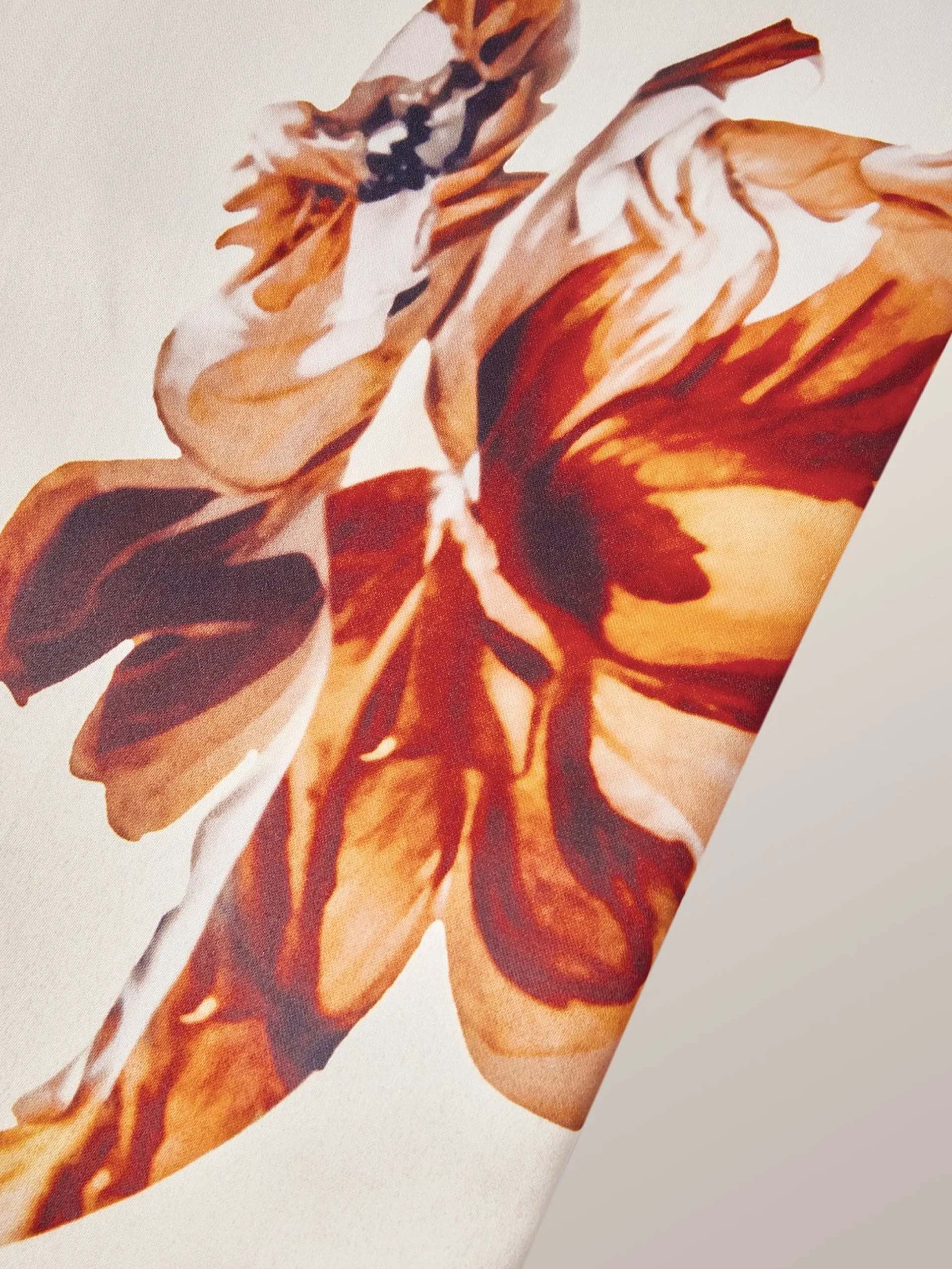 Elegant Luxury Satin Floral Straight-Leg Pants