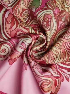 Elegant Paisley Print Relaxed Midi Dress