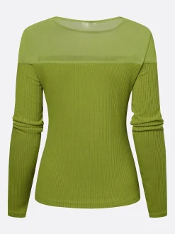 Elegant Plain Crew Neck Blouse