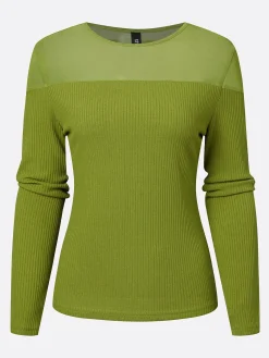 Elegant Plain Crew Neck Blouse