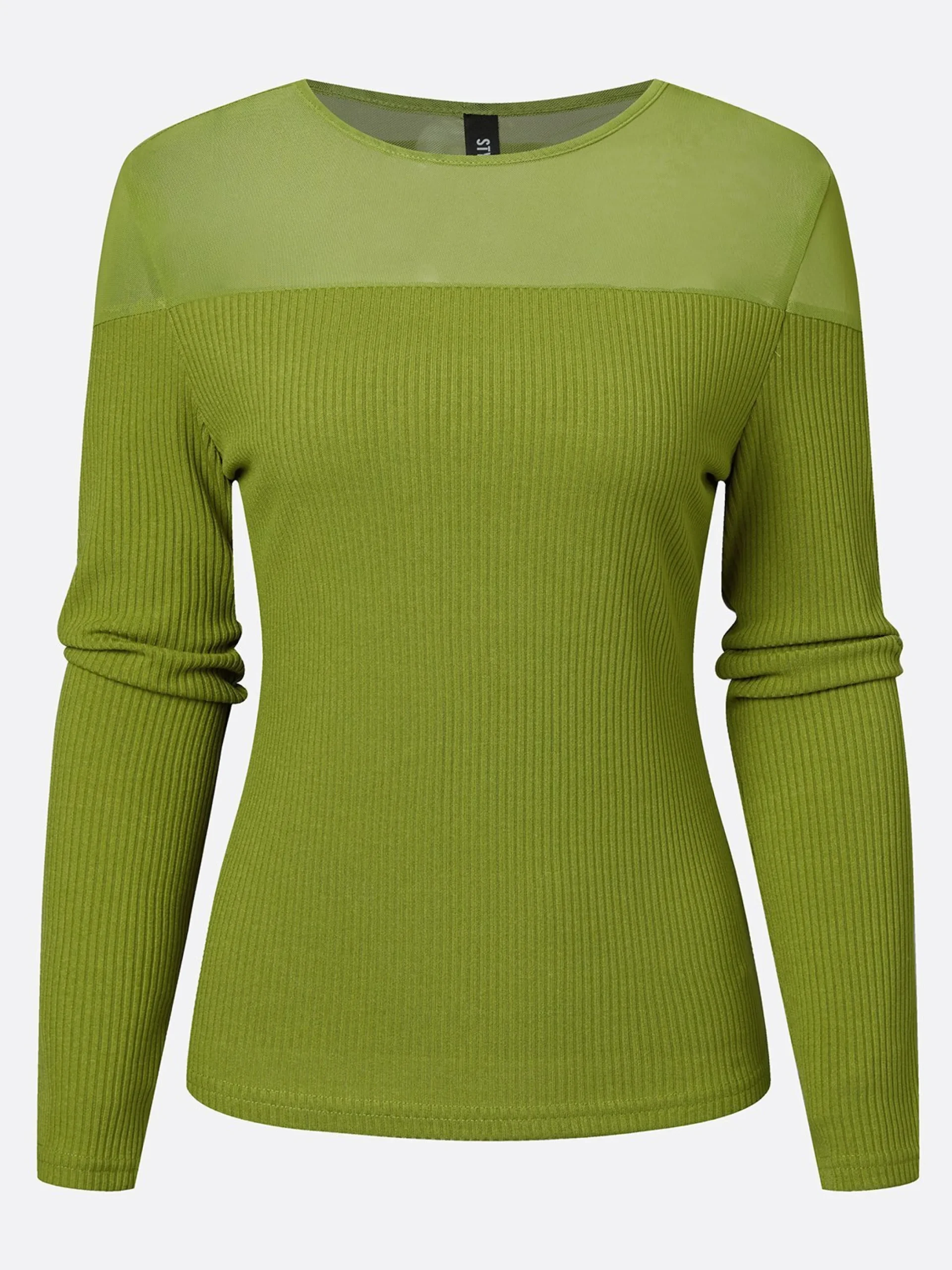 Elegant Plain Crew Neck Blouse