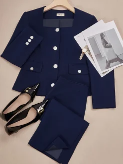 Elegant Plain Knee Length Skirt