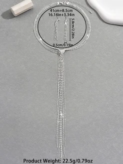 Elegant Plain Necklace And Earring Set