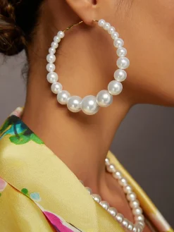 Elegant Plain Pearl Dangle