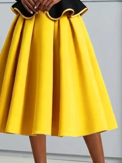Elegant Plain Spaghetti Midi Dress