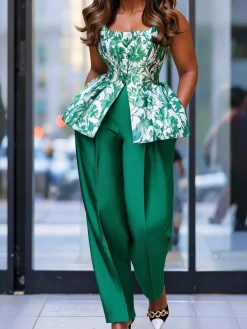Elegant Plain Straight Pants