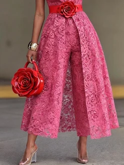 Elegant Plain Straight Pants