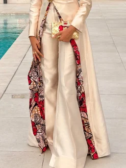 Elegant Plain Wide Leg Pants