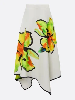 Elegant Printing Floral Midi Skirt