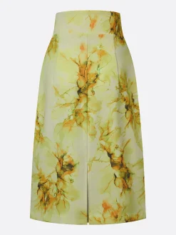 Elegant Printing Floral Midi Skirt