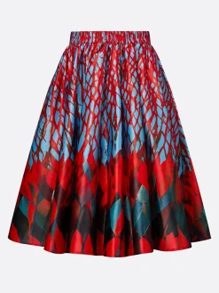 Elegant Printing Random Print Midi Skirt