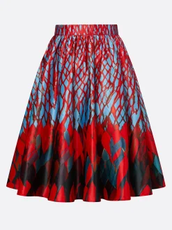 Elegant Printing Random Print Midi Skirt