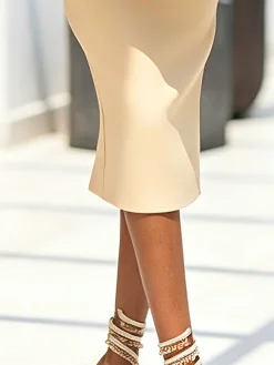 Elegant Printing Random Print Midi Skirt