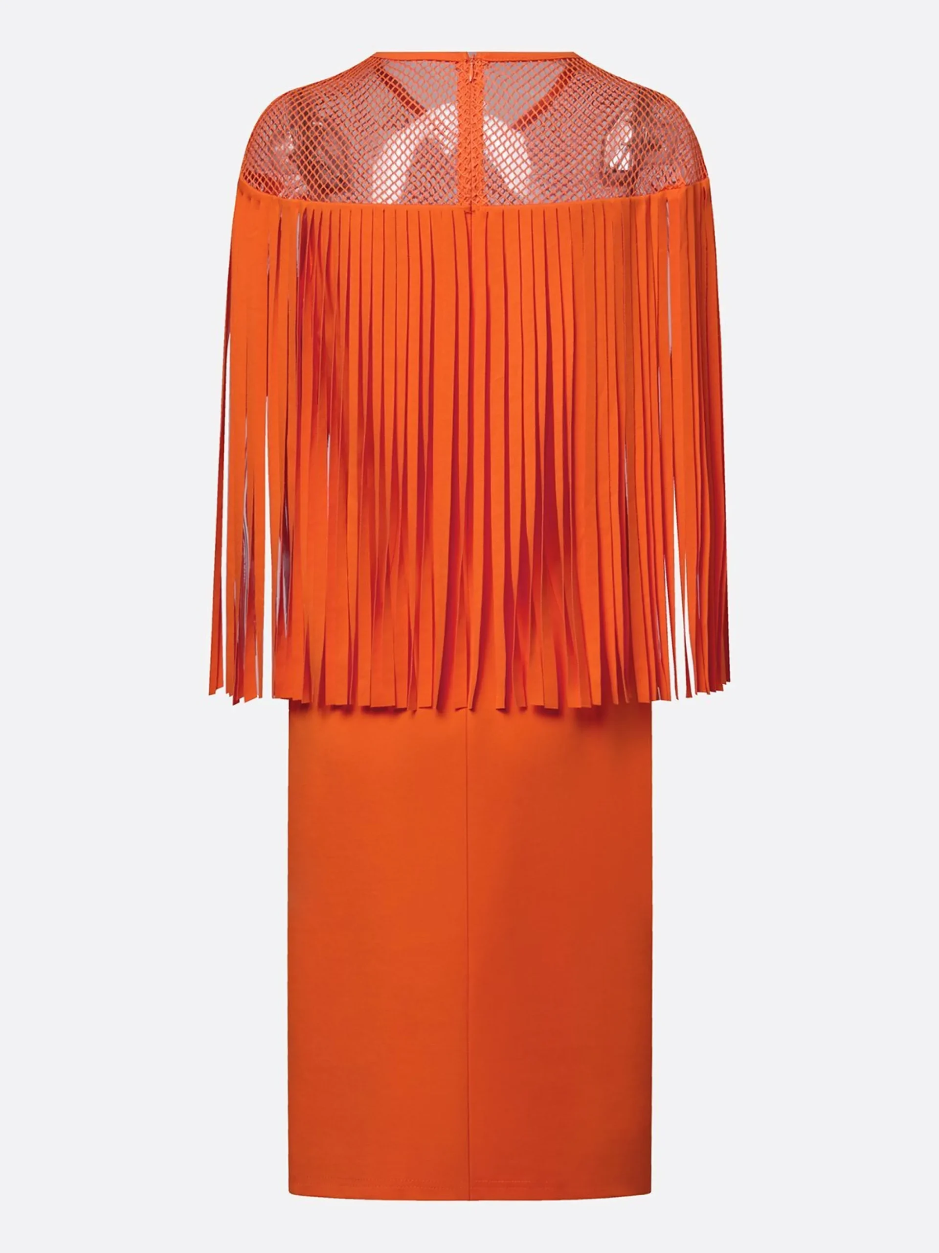 Elegant Solid Tassel Slim Fit Knee Length Dress