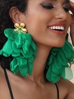 Floral Tassel Earrings