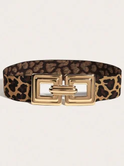 Geometric Hollow Out Metal Buckle Stretch Girdle