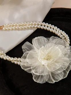 Handmade Beaded Flower Necklace