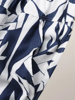 High Waist Casual Geometric Regular Fit Pants