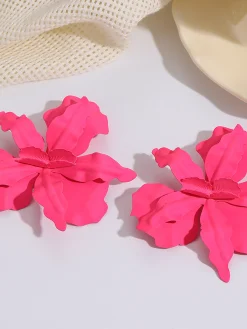 Irregular 3D Maple-Design Earrings