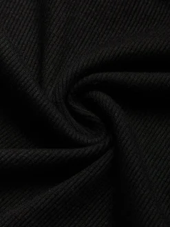 Jersey Urban Plain Zipper Turtleneck T-shirt