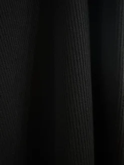 Jersey Urban Plain Zipper Turtleneck T-shirt