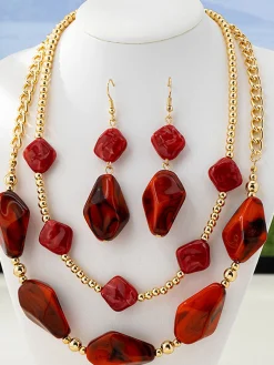 Marbled Resin Necklace