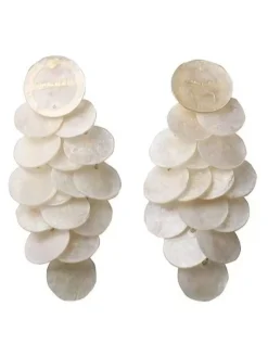 Multicolor Shell Tassel Stud Earrings