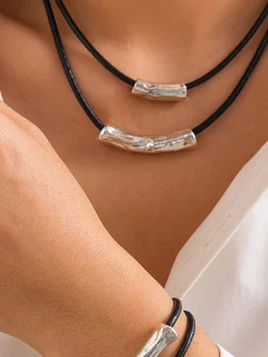 Necklace Set Hip Hop Alloy Multi-layer Clavicle Chain Hot Selling