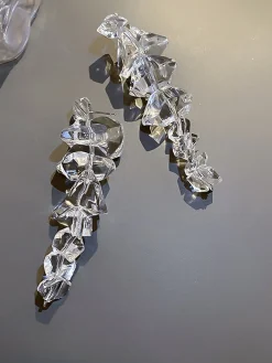 1pair Irregular Clear Acrylic Drop Earrings
