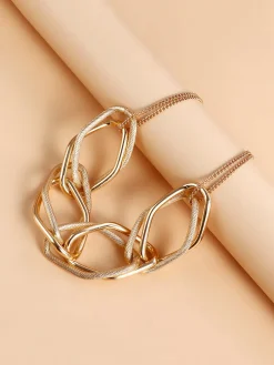 Personalized Geometric Winding Chain Necklaces