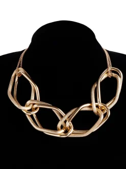 Personalized Geometric Winding Chain Necklaces