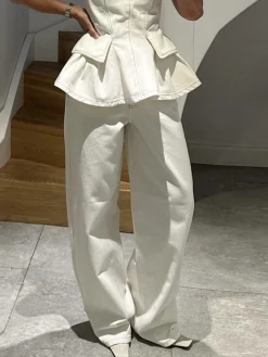 Plain Casual Denim Jeans