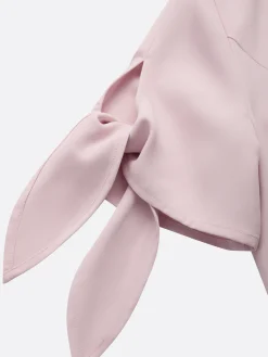 Plain Notched Regular Fit Elegant Dress With No