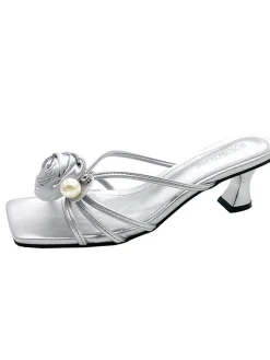 Plain Pu Summer Strappy Sandals