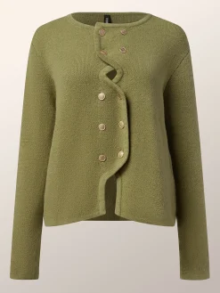 Plain Regular Fit Crew Neck Urban Cardigan