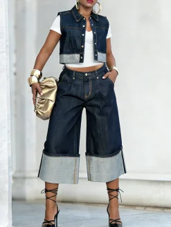 Plain Urban Loose Soft Tencel Denim Jeans