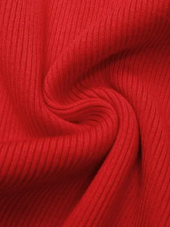 Puff Sleeve Color Block Elegant Sweater Shirt