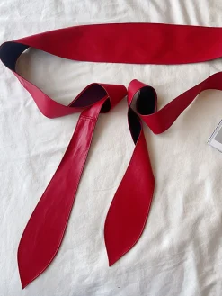 PU Plain Waist Band With Belt